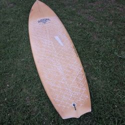 ⭐$225 OBO 7'6 Sakal Fun board Longboard With Bat Tail Blue