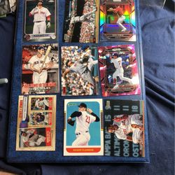 Boston Red Sox Baseball Cards Ft. 2021 Stadium Club Roger Clemens Red Foil, ‘23 Prizm Holo And Pink Cracked Ice And More!