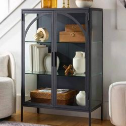 Accent storage cabinet / bookcase bookshelf with doors - NEW