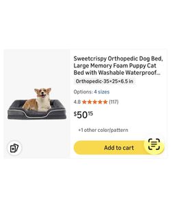 Sweet crispy Orthopedic Dog Cat Bed Memory Foam