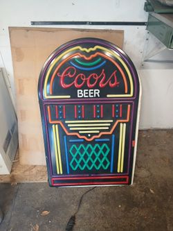 Coors Beer Florescent  Bar Decor