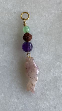 Multistone Fish Pendant