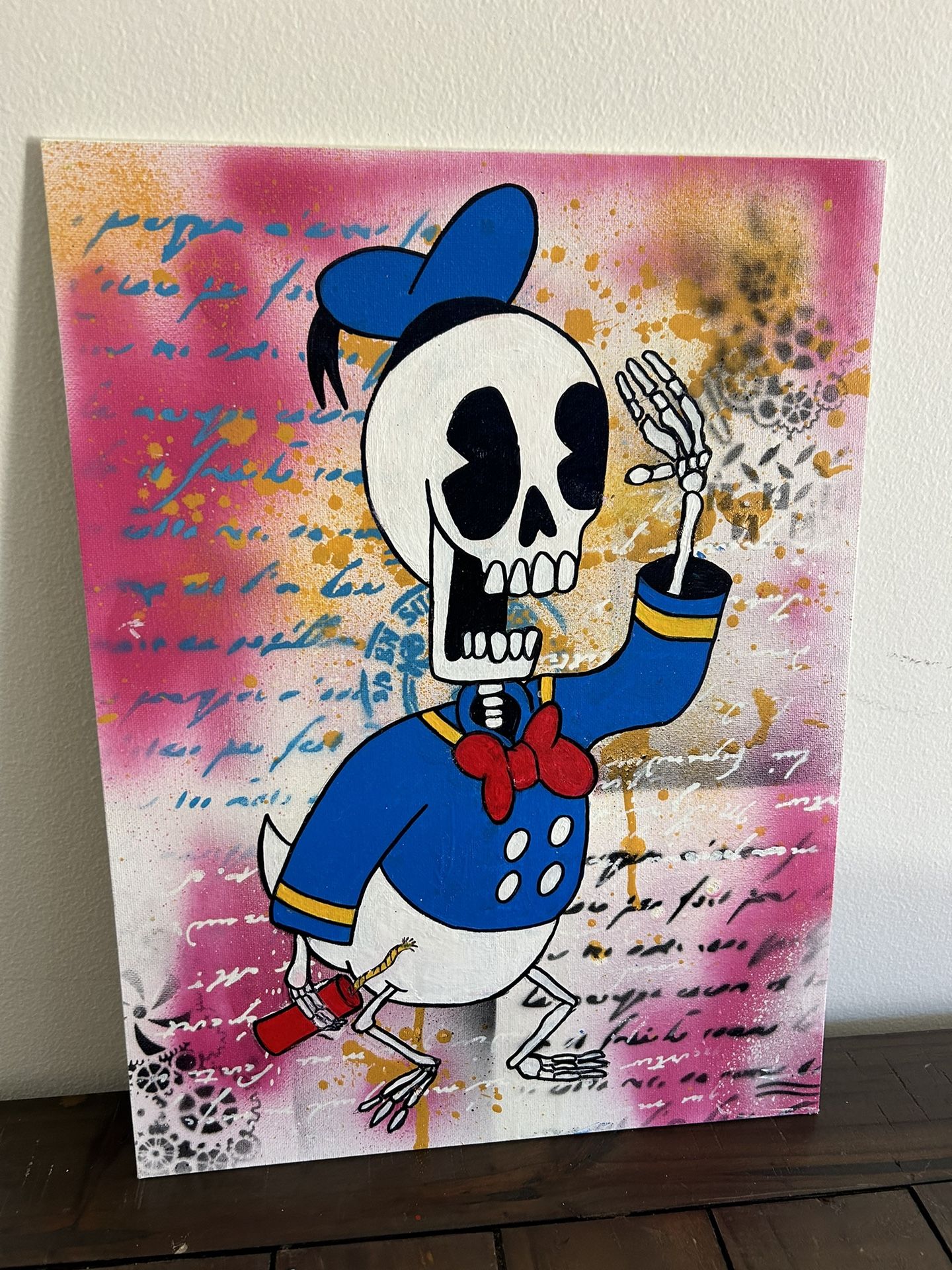 Donald Duck Acrylic Painting Pop Art