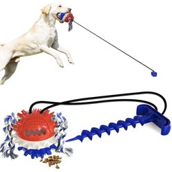 Yatashing Outdoor Tug Toy War for Dog Molar Bite Squeaky Rope Ball Toy for Teeth Cleaning Interactive Pet and Food Dispensing Features Toy Dog Chew To