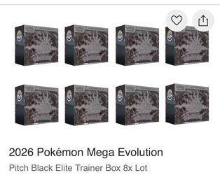 2026 Pokémon Mega Evolution Pitch Black Elite Trainer Box 8x Lot