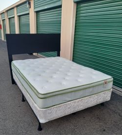 FULL BED FRAME WITH  BOX AND MATTRESS