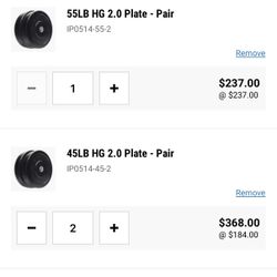 Rogue Bumper Plates 4-45’s   2-55’s 