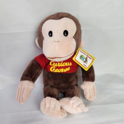 New Curious George curious little monkey plush 11" . New with tags . 
