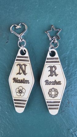 Personalized Name Wooden Keychain 