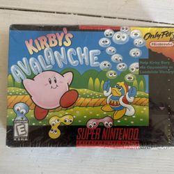 Kirby's Avalanche Super Nintendo Entertainment System New Factory Sealed SNES pickup Inman SC or ship 