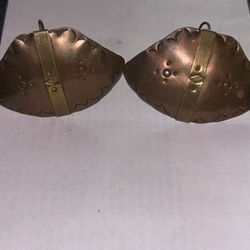 Vintage southwestern style copper and brass wrapped handmade earrings