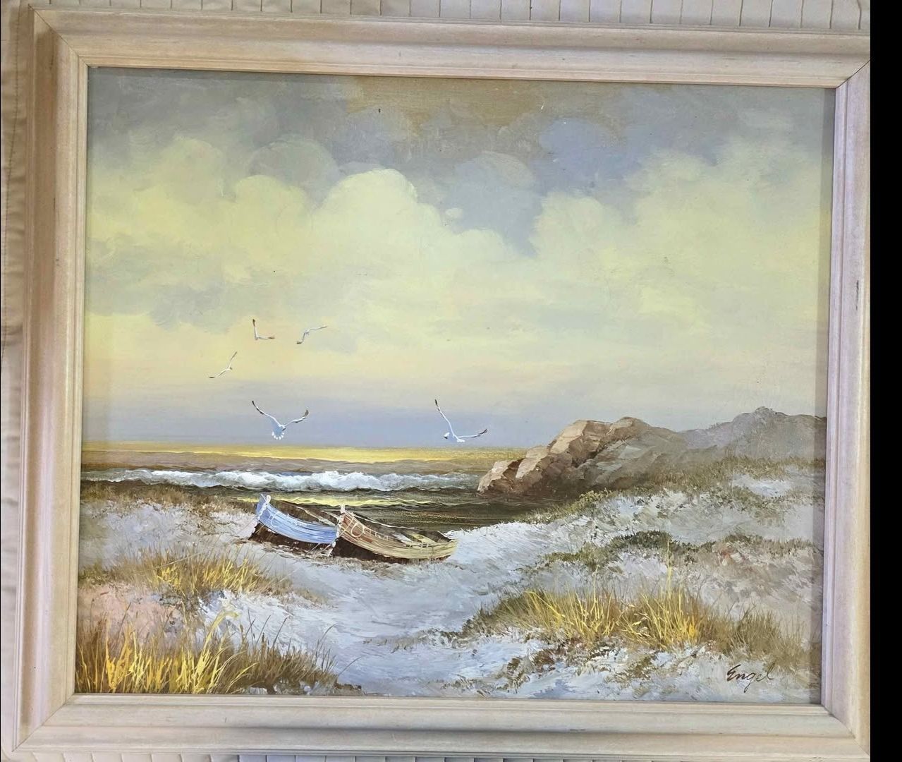 Abandoned Boat on oil canvas