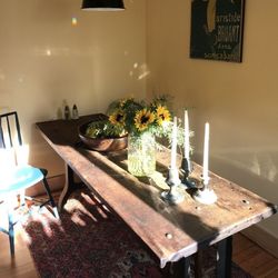 Antique Industrial Table 