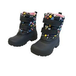 Carter's Navy Blue Waterproof Strap Fleece Lined Heart Snow Boot, Size 11