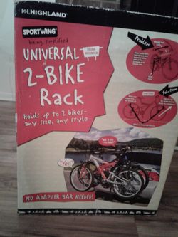 Highland universal bike rack holds 2 bikes Male or female new never use sturdy