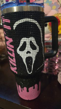 Official Spencer's Ghost Face 40oz Rhinestone Tumbler "Killin' It" Scream Cup