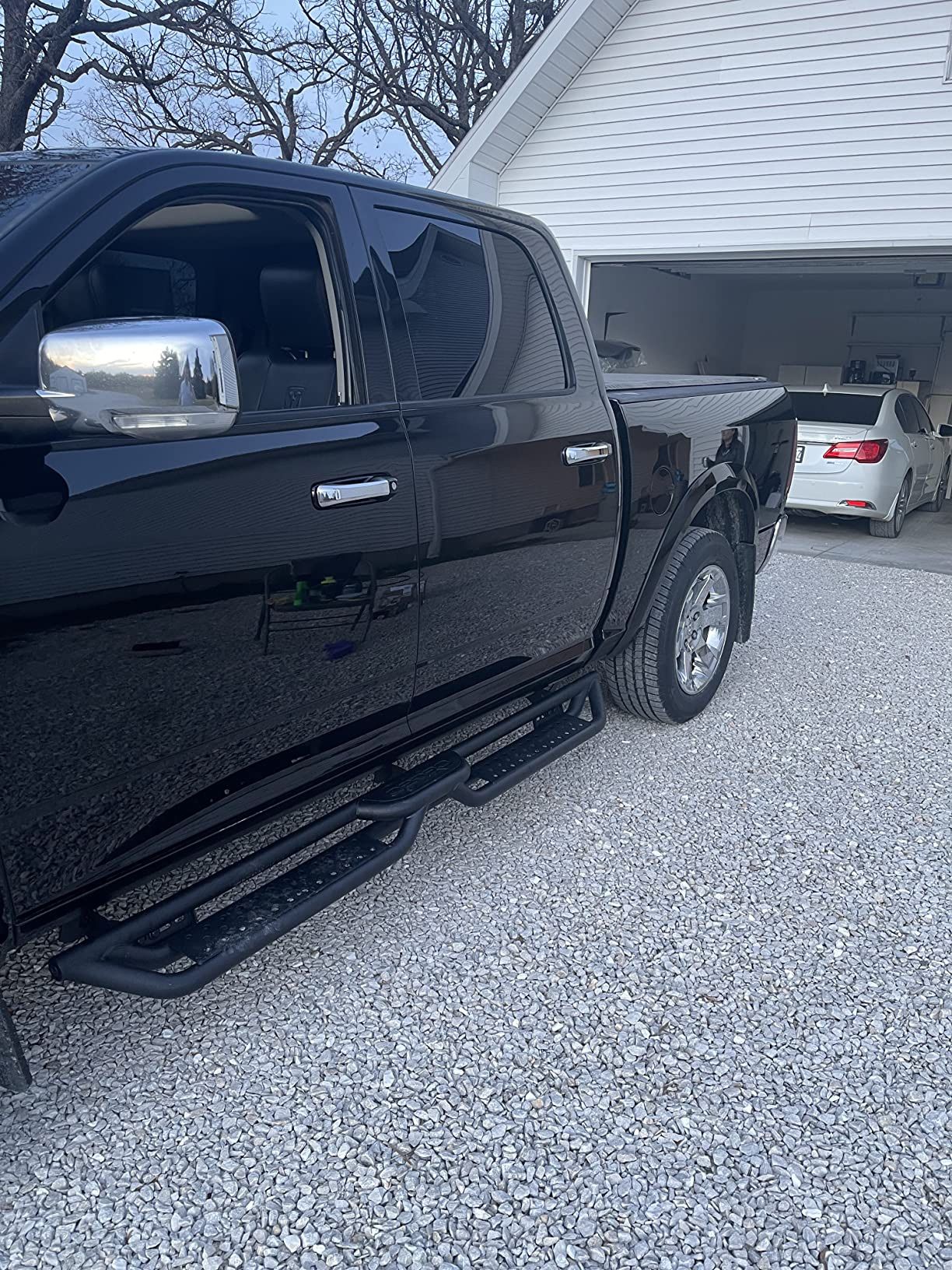 OEDRO 6 Inch Running Boards Compatible with 2009-2018 Dodge Ram 1500 Crew Cab, 2019-2023 1500 Classic, 2010-2022 2500/3500, Bolt-on Side Steps Steel N