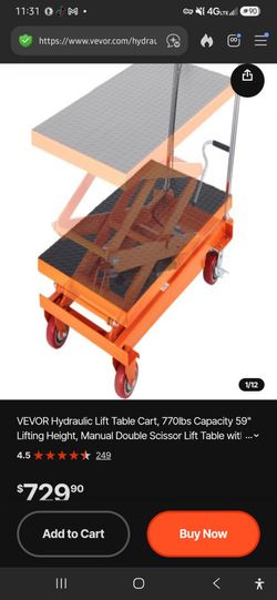 Hydraulic Lift Table