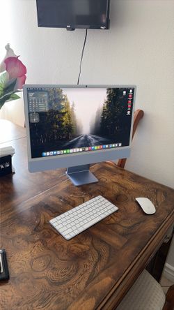 Blue iMac 24in m4 chip