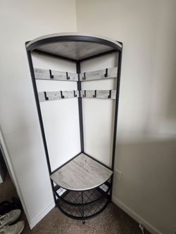 Corner Coat and Shoes Organizer