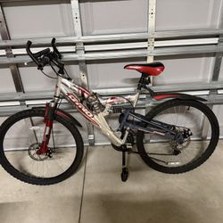 Two bicycles in normal condition. 