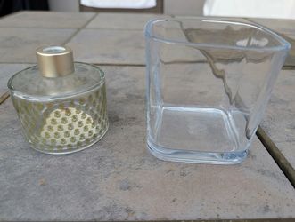 incense jar or mini bud vase; square accent jar bowl ($3 each)