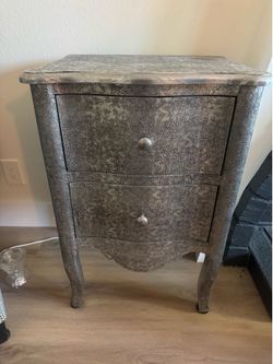 Embossed end table