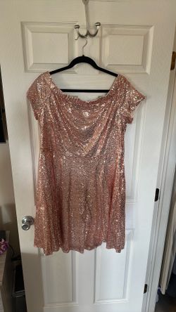 Rose Gold Sequin Dress 2X NEW!
