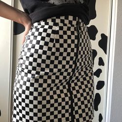 Nasty Gal checkerboard skirt