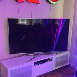 Beautiful white entertainment center for sale