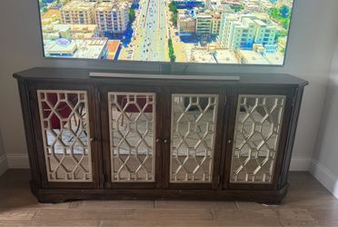 Decorative Mirrored TV Console / Credenza