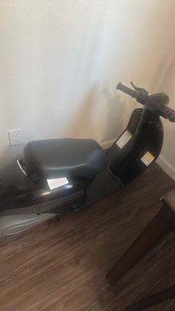 Black Moped Scooter