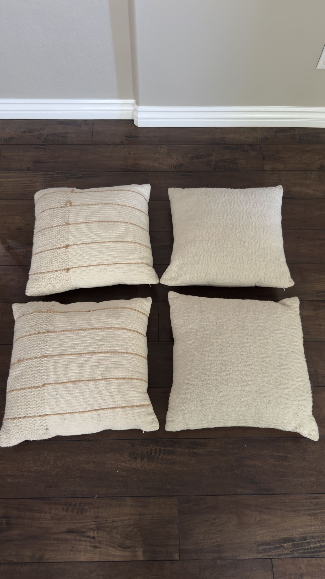 4 - Studio Mcgee cream throw pillows