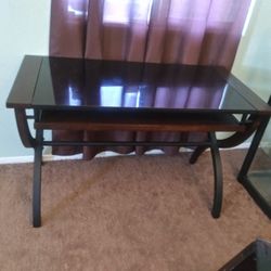 Ashley Glass And Metal Desk 48 Wide. 35 Height 18 Deep