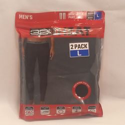 Men's 32°Degrees Heat Base Layer Pant Available in Black Size L  2-Pack