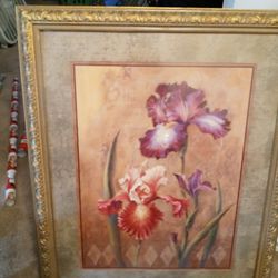 Beautiful Large Picture. In Gold Fancy Frame.