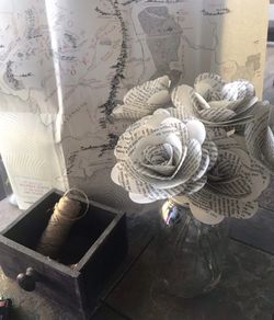 Lord of the Rings Book Flowers 