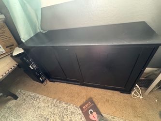 Large Black TV Stand / Entertainment Center with Storage – $75 OBO
