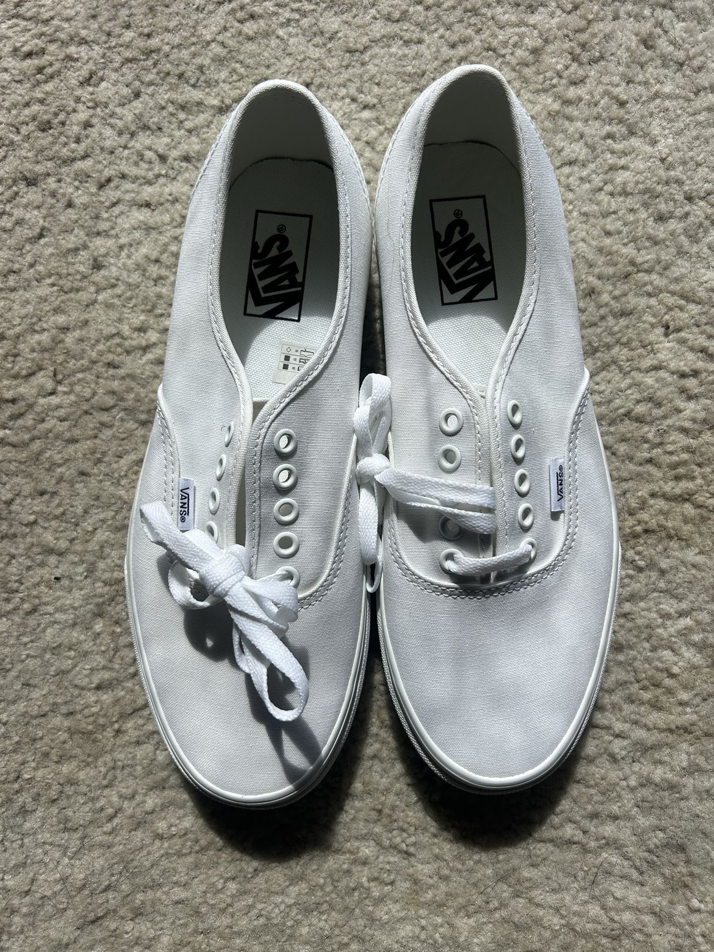 Authentic True White Mens Vans Shoes