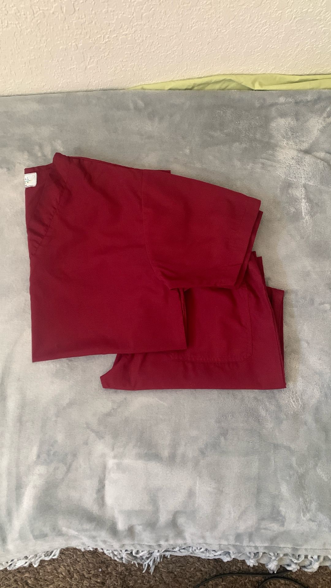 Burgundy Scrub Set