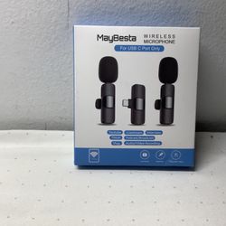 MayBesta Professional Wireless Lavalier Lapel Microphone for iPhone iPad