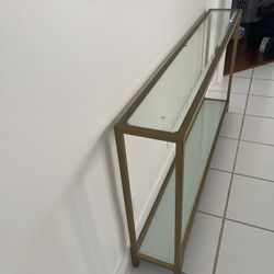 Gold & Glass Console Table