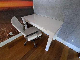 White Desk table  for office with two drawers