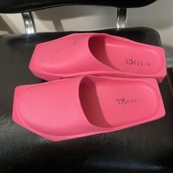 Pink Dress Slide Shoes 