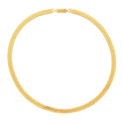 14kt Italian Gold Herringbone Necklace