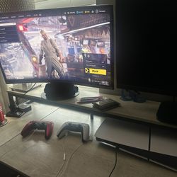 Ps5 Set 2 Controllers And Monitor 