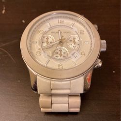 Michael Kors Stainless Steel Watch/ White