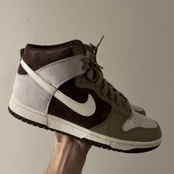Mens Nike Dunk High Light Chocolate