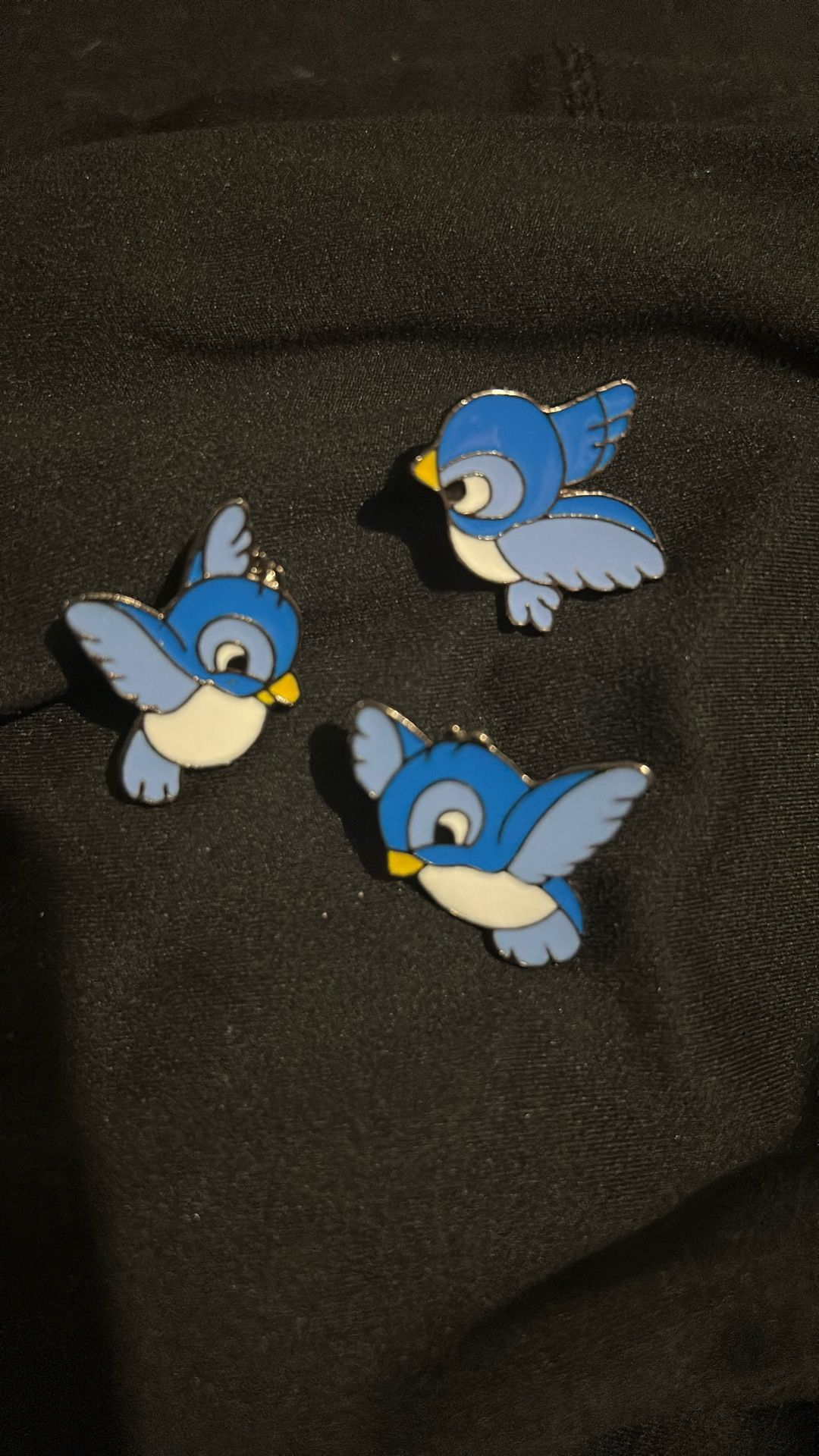Snow White Bird Enamel Pins