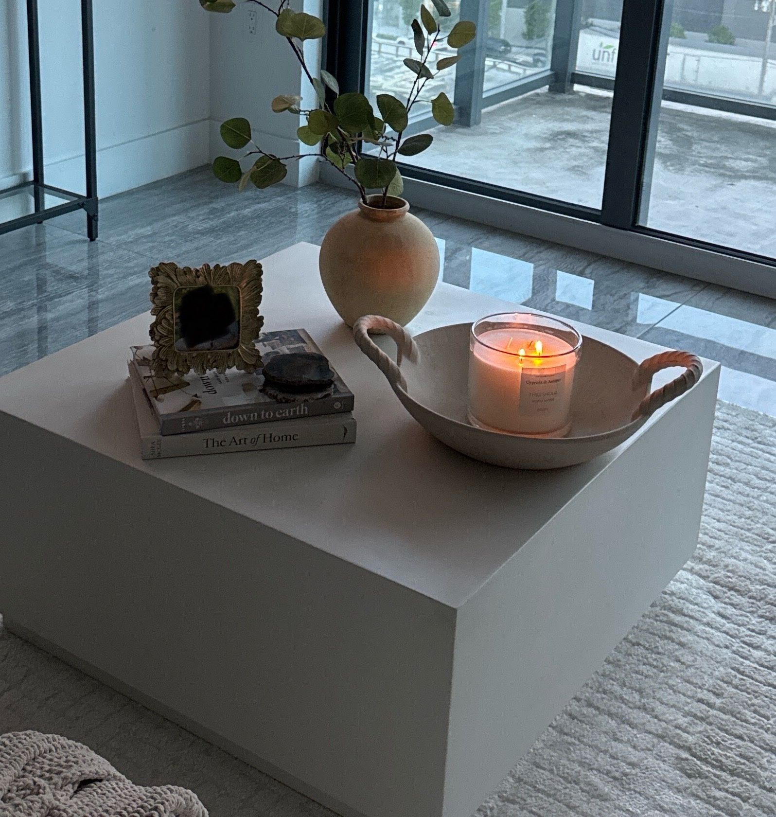 CB2 Cement Coffee Table 